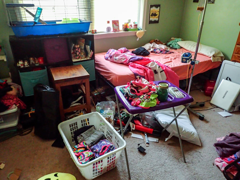 Kid's Bedroom. Children's Bedroom Before. Professional Organizer Wilmington, NC. JAM Organizing.